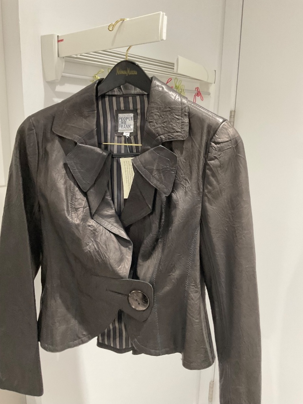 People Like Frank Dark Brown  leather Jacket